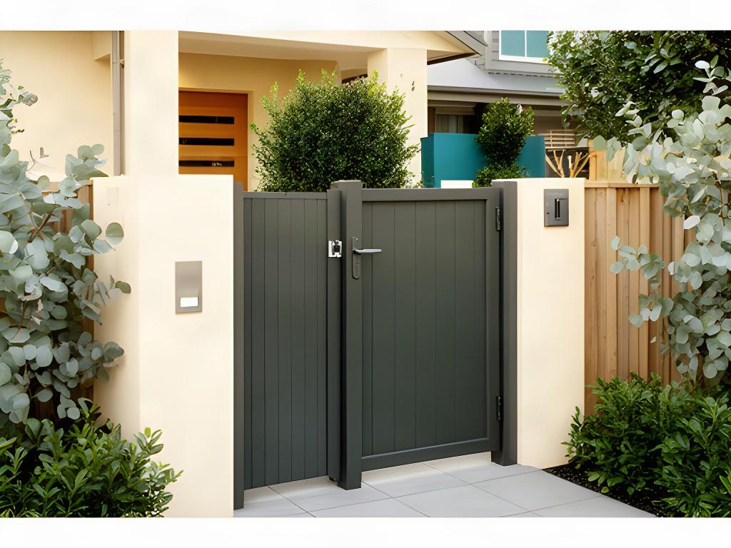 Secure side gate and tidy entrance to a Melbourne home, showing the kind of access point arranged for a dog visit